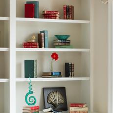 Ruby Red & Turquoise Blue Bookshelf Accessories