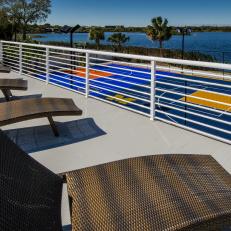 Lounge Chairs Overlook Waterfront Basketball Court