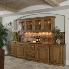 Traditional Bar With Ample Wine Glass Storage
