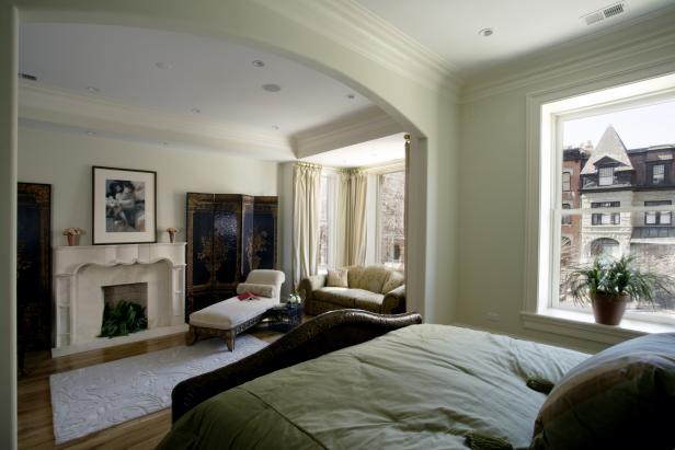 Elegant Master Bedroom With Comfortable Seating Hgtv