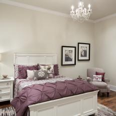 Creamy Transitional Guest Room Is Cozy, Sophisticated
