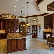 Spacious Eat-In Kitchen With Stunning Mediterranean Style