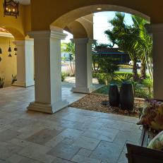Mediterranean-Style Covered Patio