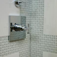 Sleek Mosaic Tile Design in Contemporary Shower