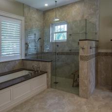 Relaxing Spa Bathroom in Cream and Beige