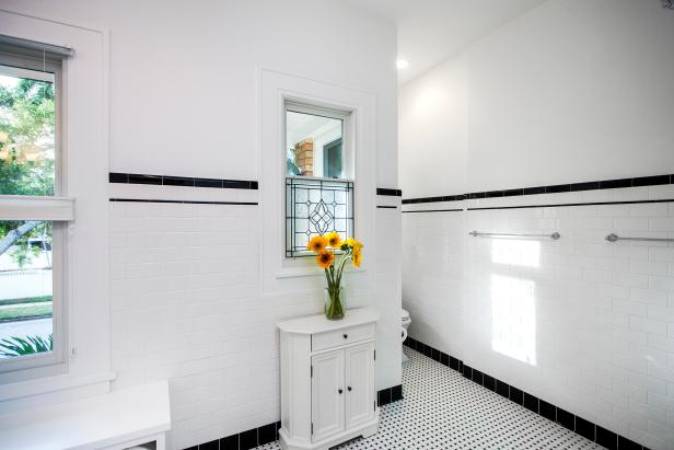 Master Bathroom Takes On Vintage Look Hgtv