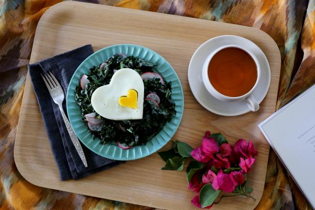 heart shaped fried eggs