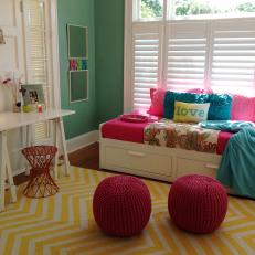Smart Young Girl's Room with Lots of Color