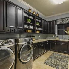Traditional Laundry Room is Spacious, Functional