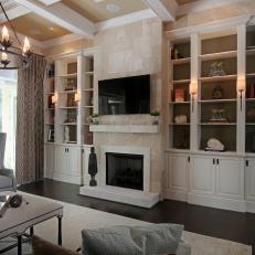 Built-Ins Add Character to Transitional Living Room