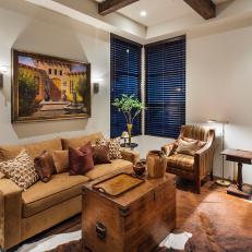 Comfortable Living Room With Southwestern Influences