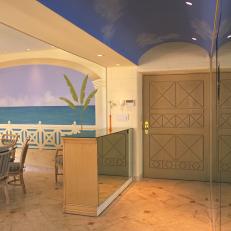 Tropical Wall and Ceiling Murals in Vacation Condo
