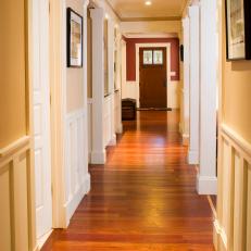 Craftsman-Style Hallway With Warm Hardwood Floors