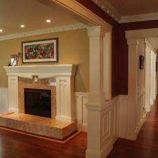Stately Fireplace in Craftsman-Style Home