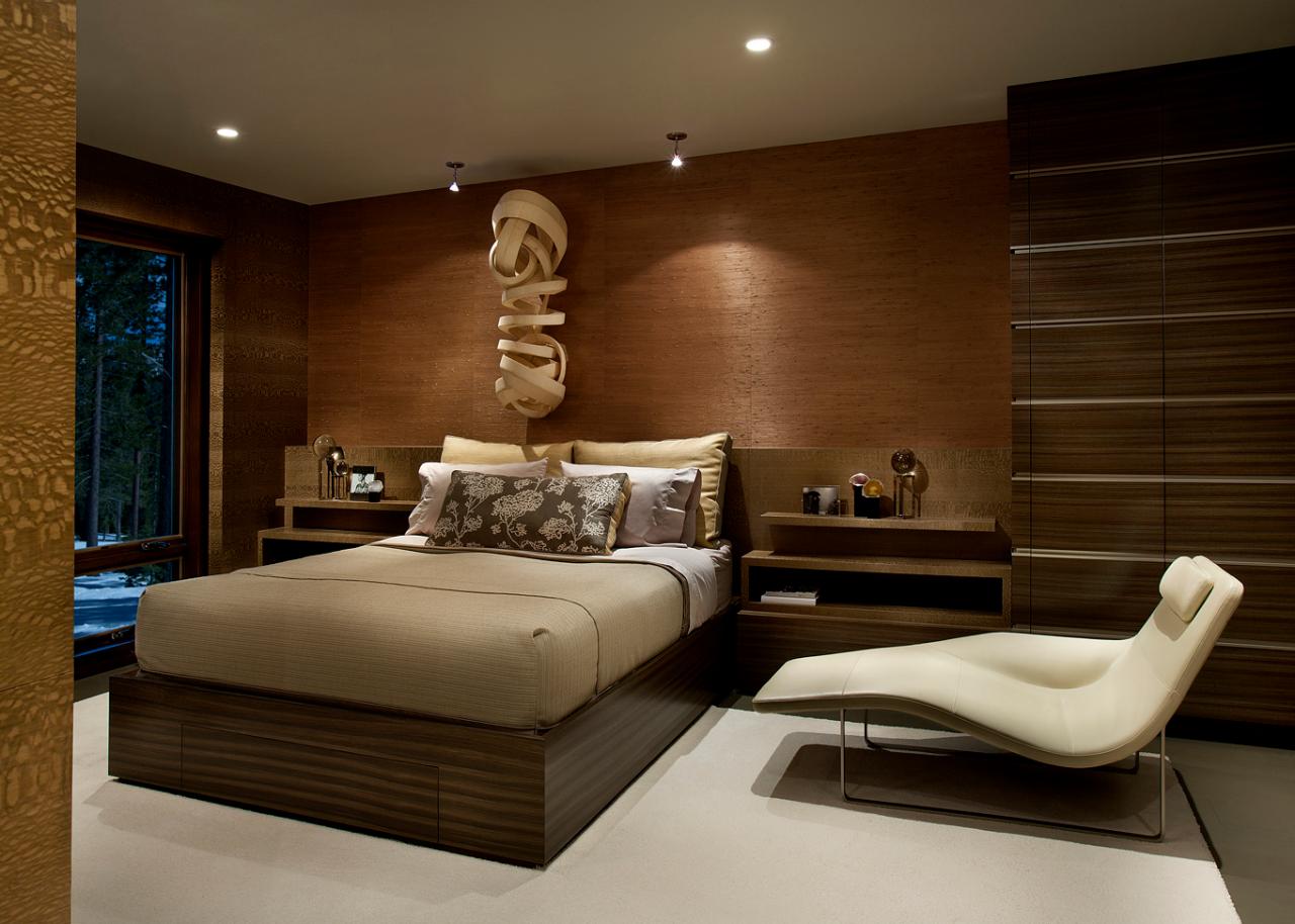 Contemporary Bedroom in Warm Brown Tones HGTV