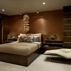 Contemporary Bedroom in Warm Brown Tones