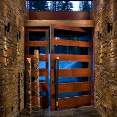 Rustic Entryway With Contemporary Flair