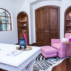 Home Office Oozes Femininity, Personality & Pizzazz
