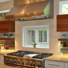 Stainless Steel Range Hood and Oven