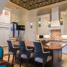 Stylish Transitional Kitchen With Moroccan Influence