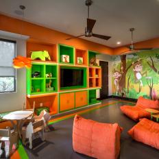 Orange and Green Kid's Playroom