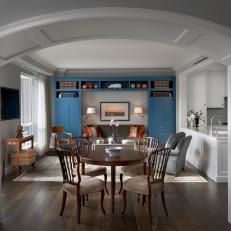 Open Concept Dining & Living Area With Wide Archway