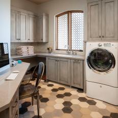 Photos Hgtv Rustic Laundry Room With Hexagon Tile Floor