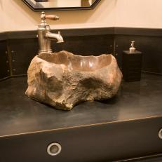 Fossilized Wood Bathroom Sink