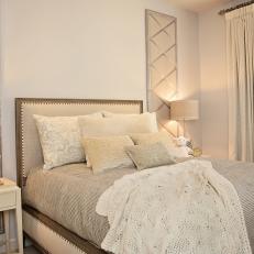 White Traditional Bedroom With Photo Boards