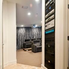 Control Wall for Chic Home Theater