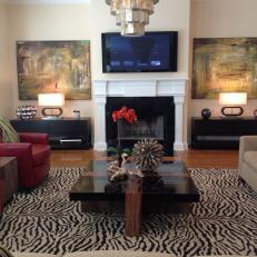 Transitional Family Room Is Chic, Stylish