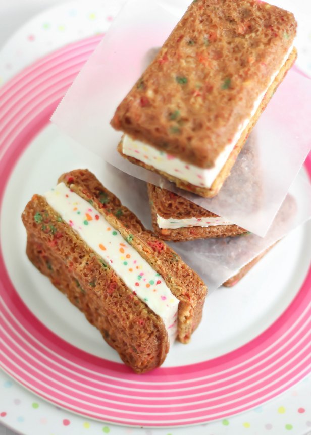 blondie confetti ice cream sandwiches