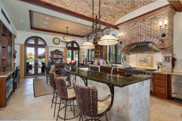Old World Kitchen With Brick Barrel Ceiling Hgtv