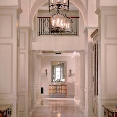 Columns and Arches Create Grand Feel in Traditional Hall