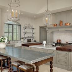 Traditional Kitchen Boasts Two Islands