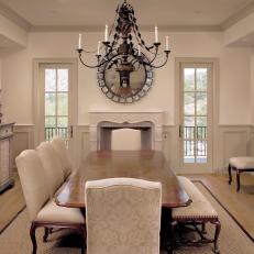 Cream-Colored Dining Room Is Elegant, Timeless