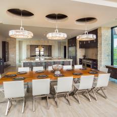 Open Concept Dining Area With Contemporary Furnishings