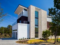 Contemporary Home Exterior Features Stone & Stucco