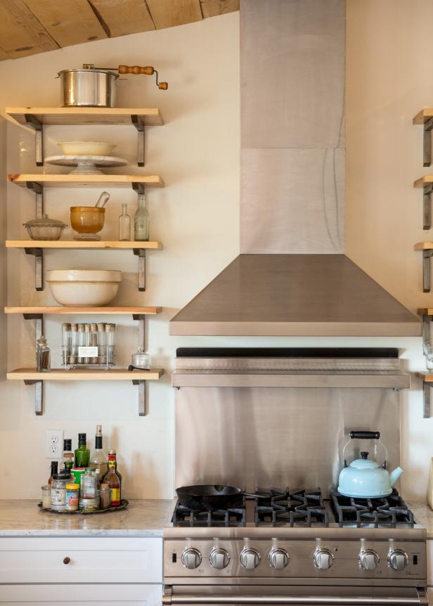 Cottage Kitchen With Beautiful Open Shelving Hgtv Cottage Kitchen With Beautiful Open Shelving