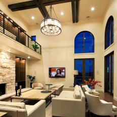 Mediterranean Meets Contemporary in Grand Living Room