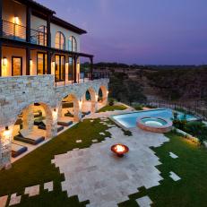 Mediterranean Home Boasts Stunning Backyard With Infinity Pool