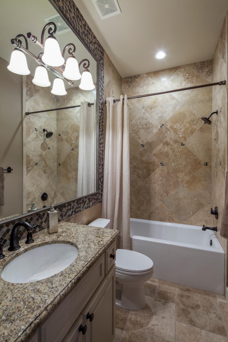 Elegant Single Vanity Bathroom With Mediterranean Flair | HGTV