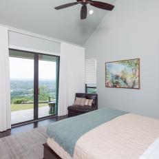 Serene Master Bedroom Boasts Automated Curtains