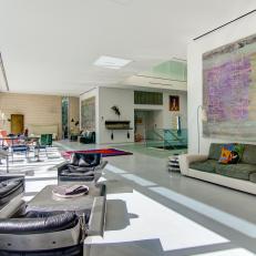 Living Room: Oceanfront Contemporary in Osprey, Fla.