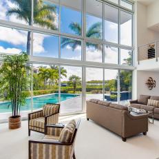 Living Room: Oceanfront Oasis in Sarasota, Fla.