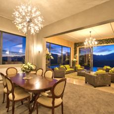 Dining and Sitting Room: Lake Hayes Home in Queenstown, New Zealand