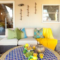 Bright Colors and Soft Furniture Update Backyard Patio
