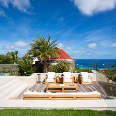 Poolside Deck: Seaside Villa in Saint Barthelemy