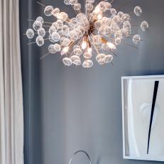 Bubble Chandelier Adds Pizzazz to Master Bedroom