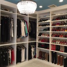 Closet Storage Solutions: Shoe Wall and Double Hanging Units